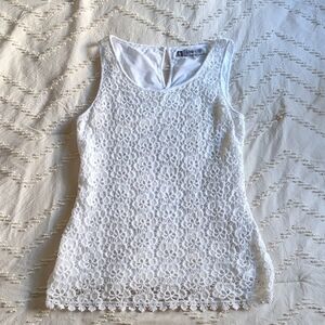 Jennifer Lopez White Floral Lace Camisole Size XS